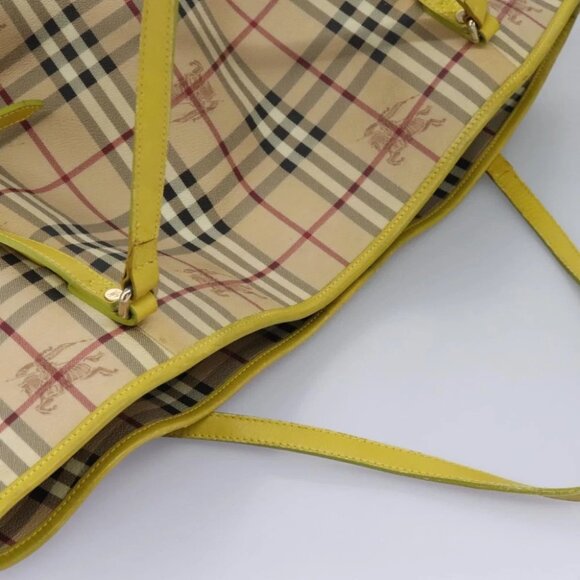 BURBERRY Nova Check Tote Bag PVC Beige Auth - Picture 7 of 15